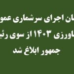 فرمان اجرای سرشماری عمومی کشاورزی از سوی رئیس جمهور ابلاغ شد